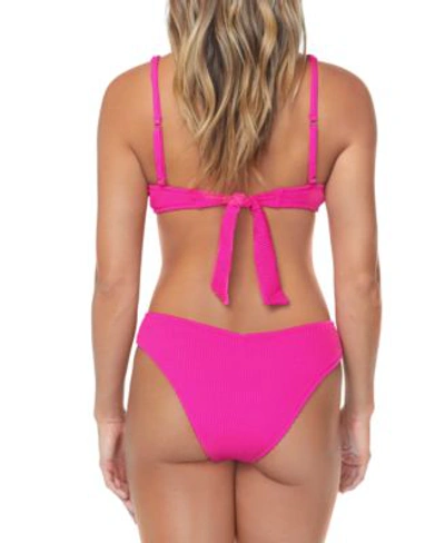 Shop Raisins Juniors Pisces Ribbed Bikini Top Oahu Bikini Bottoms In Pink