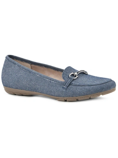Shop Cliffs By White Mountain Glowing Womens Embellished Comfort Insole Loafers In Blue