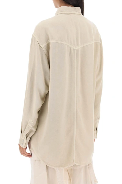 Shop Marant Etoile Isabel  'tainami' Light Denim Shirt