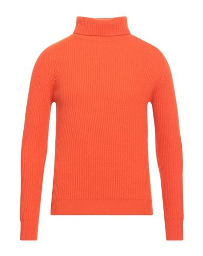 Shop +39 Masq Man Turtleneck Orange Size 38 Wool