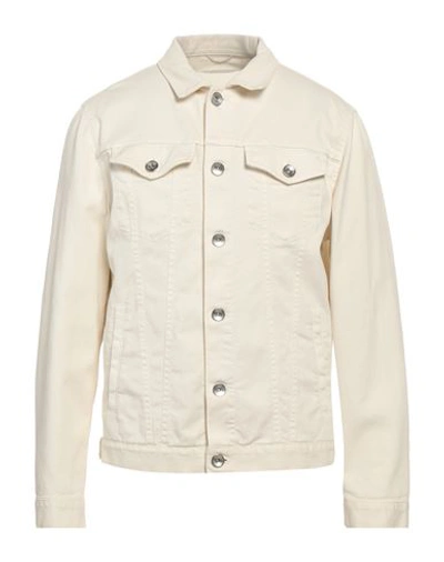 Brunello Cucinelli Classic White Denim Jacket For Men In White