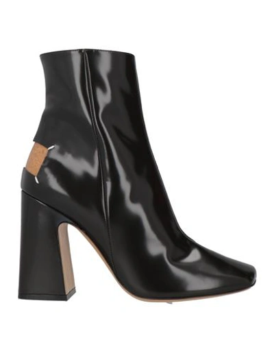 Shop Maison Margiela Woman Ankle Boots Dark Brown Size 10 Leather