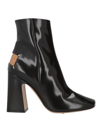 Maison Margiela Woman Ankle Boots Dark Brown Size 10 Soft Leather In Brown