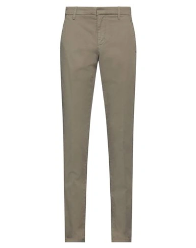 Shop Dondup Man Pants Green Size 30 Cotton, Elastane