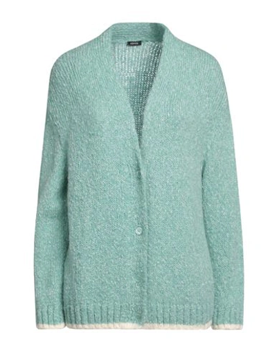 Shop Aspesi Woman Cardigan Light Green Size 6 Polyester, Alpaca Wool, Cotton, Polyamide