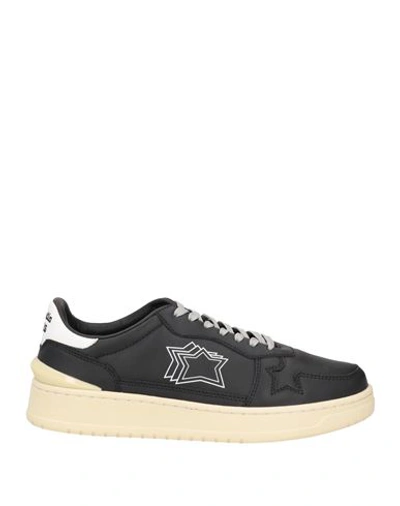 Shop Atlantic Stars Man Sneakers Black Size 8 Soft Leather