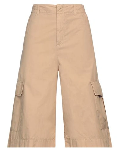 Shop Circus Hotel Woman Cropped Pants Sand Size 6 Cotton In Beige