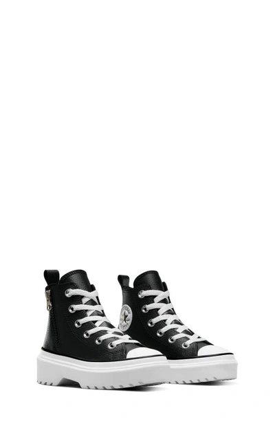 Shop Converse Kids' Chuck Taylor® All Star® Lugged High Top Sneaker In Black/ White/ White