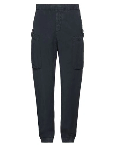 Shop Aspesi Man Pants Navy Blue Size 32 Lyocell, Linen, Cotton