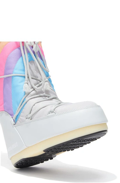 Shop Moon Boot Icon Rainbow Waterproof Boot In Glacier/ Blue-red