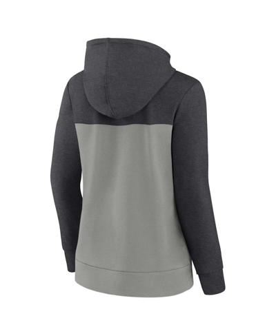 Shop Fanatics Women's  Heather Charcoal, Gray Chicago White Sox City Ties Hoodie Full-zip Sweatshirt In Heather Charcoal,gray