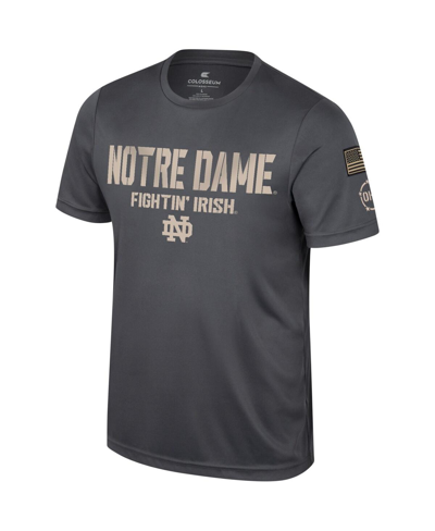 Colosseum Men's  Charcoal Notre Dame Fighting Irish Oht Military-inspired Appreciation T-shirt In Charcoal