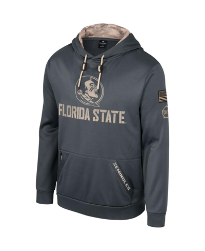 Colosseum Men's  Charcoal Florida State Seminoles Oht Military-inspired Appreciation Pullover Hoodie In Charcoal