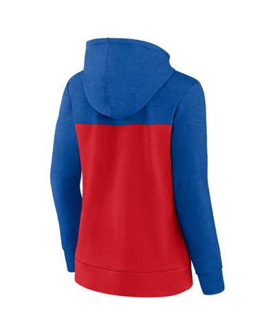 Fanatics Women's Red/navy New England Revolution Instep Pullover Hoodie In Royal,red