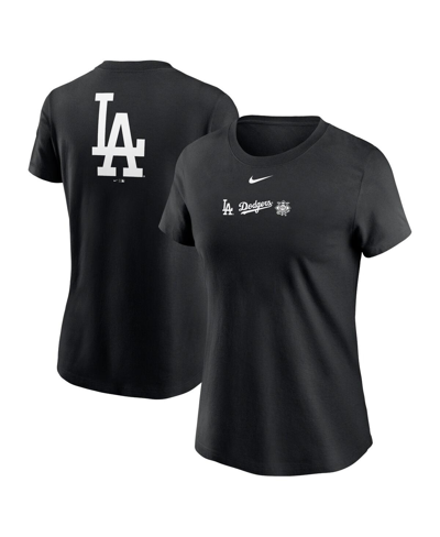 Shop Nike Women's  Black Los Angeles Dodgers Over Shoulder T-shirt