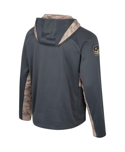 Colosseum Men's  Charcoal Kentucky Wildcats Oht Military-inspired Appreciation Camo Raglan Full-zip H In Charcoal