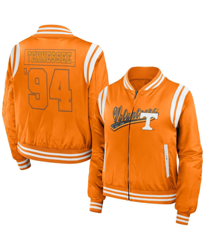 Shop Wear By Erin Andrews Women's  Tennessee Orange Tennessee Volunteers Football Bomber Full-zip Jacket