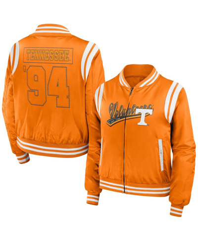Wear By Erin Andrews Tennessee Orange Tennessee Volunteers Football Bomber Full-zip Jacket In Tennessee Orange