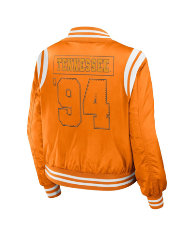 Wear By Erin Andrews Tennessee Orange Tennessee Volunteers Football Bomber Full-zip Jacket In Tennessee Orange