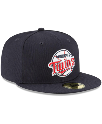Shop New Era Men's  Navy Minnesota Twins Cooperstown Collection Wool 59fifty Fitted Hat