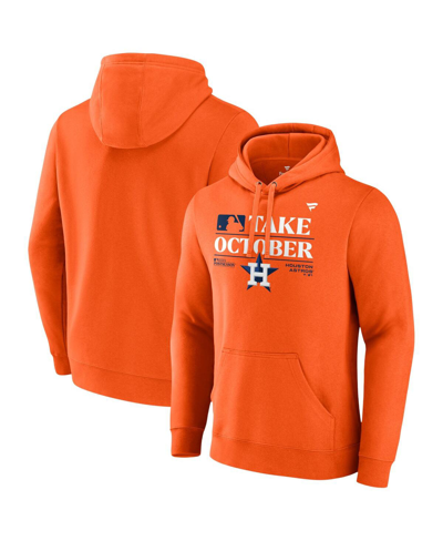 Shop Fanatics Men's  Branded Orange Houston Astros 2023 Postseason Locker Room Pullover Hoodie