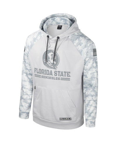 Shop Colosseum Men's  Gray Florida State Seminoles Oht Military-inspired Appreciation Ice Raglan Pullover