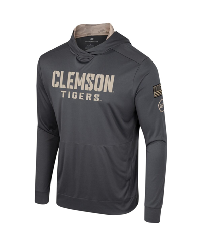 Shop Colosseum Men's  Charcoal Clemson Tigers Oht Military-inspired Appreciation Long Sleeve Hoodie T-shir