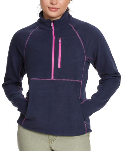 Shop Bass Outdoor Women's Half-zip Long-sleeve Fleece In Navy Blazer