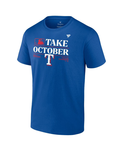 Shop Fanatics Men's  Royal Texas Rangers 2023 Postseason Locker Room T-shirt