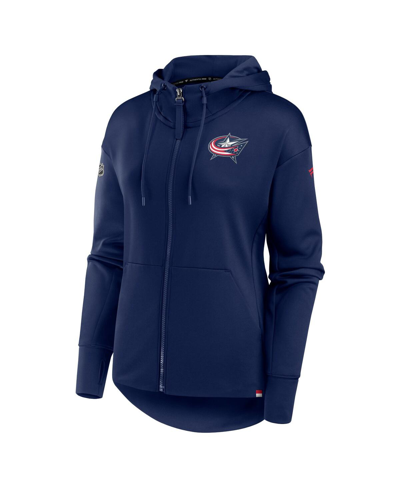 Fanatics Branded  Navy Columbus Blue Jackets Authentic Pro Scuba Full-zip Hoodie In Navy