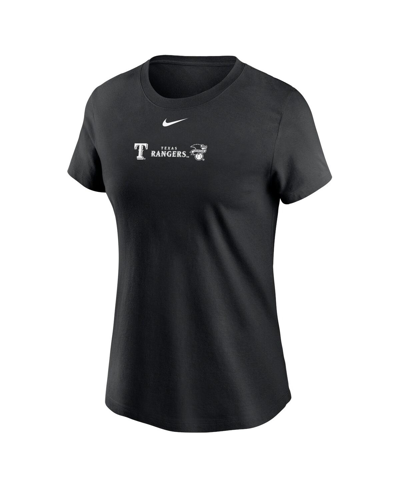 Shop Nike Women's  Black Texas Rangers Over Shoulder T-shirt