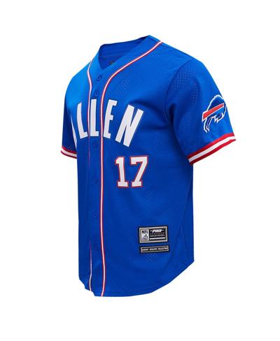 Pro Standard Josh Allen Royal Buffalo Bills Baseball Player Button-up Shirt In Royal