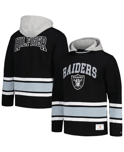 Shop Tommy Hilfiger Men's  Black Las Vegas Raiders Ivan Fashion Pullover Hoodie