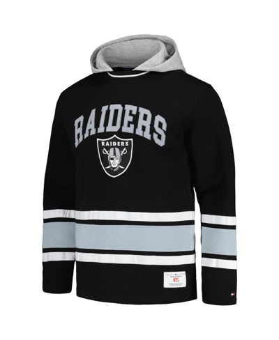 Shop Tommy Hilfiger Men's  Black Las Vegas Raiders Ivan Fashion Pullover Hoodie