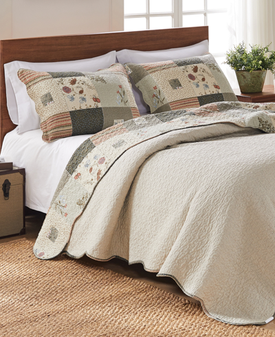Shop Greenland Home Fashions Sedona 100% Cotton Reversible 3 Piece Quilt Set, Full/queen In Multi
