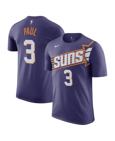 Shop Nike Men's  Chris Paul Purple Phoenix Suns Icon 2022/23 Name And Number T-shirt