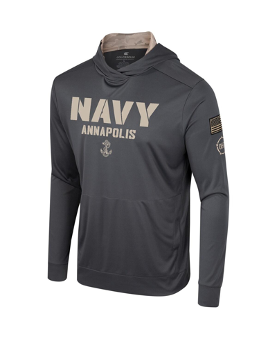 Shop Colosseum Men's  Charcoal Navy Midshipmen Oht Military-inspired Appreciation Long Sleeve Hoodie T-shi