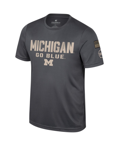 Shop Colosseum Men's  Charcoal Michigan Wolverines Oht Military-inspired Appreciation T-shirt