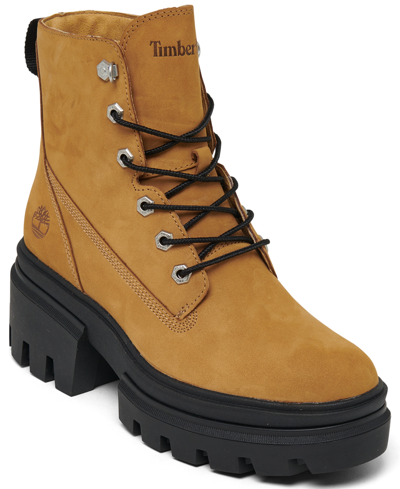 Shop Timberland Women's Everleigh 6" Lace-up Boots From Finish Line In Wheat