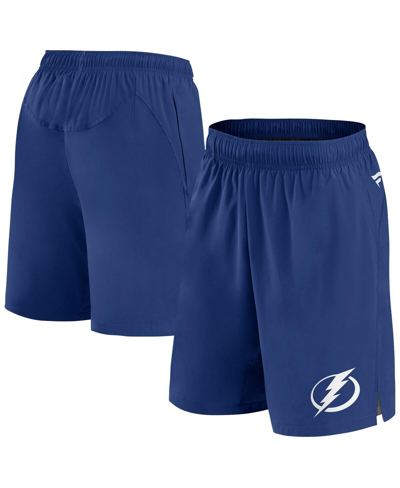 Shop Fanatics Men's  Blue Tampa Bay Lightning Authentic Pro Tech Shorts
