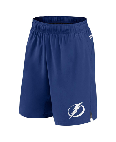 Shop Fanatics Men's  Blue Tampa Bay Lightning Authentic Pro Tech Shorts