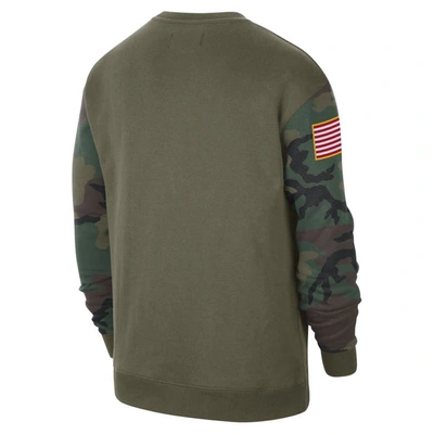 Shop Nike Olive Ohio State Buckeyes Military Pack Club Pullover Sweatshirt