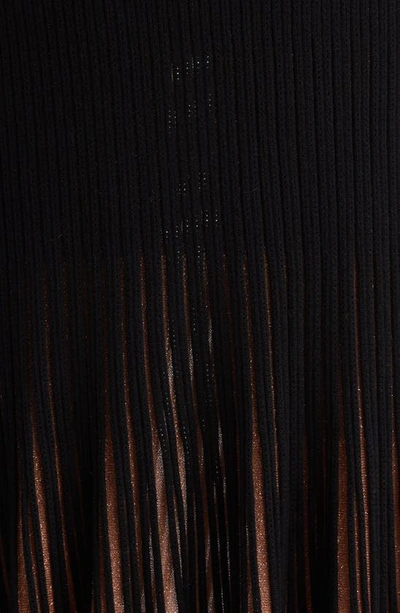 Shop Ulla Johnson Emilia Pleated Ombré Maxi Sweater Skirt In Gild
