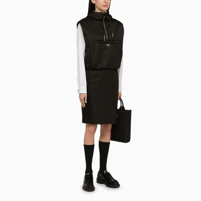Shop Prada Black Re-nylon Waistcoat Women In Brown