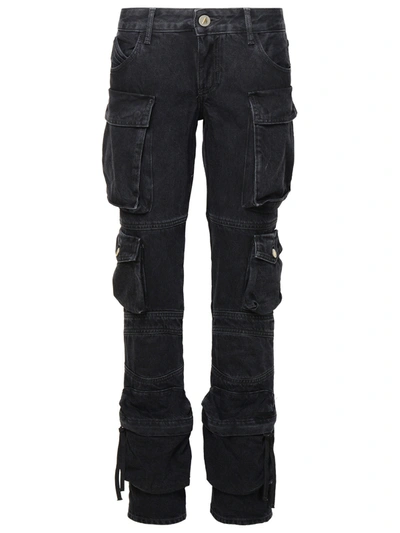 Shop Attico The  'essie' Black Cotton Jeans Woman