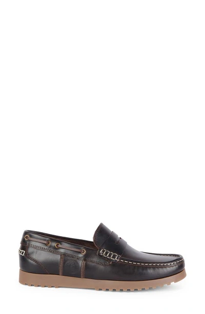 Shop Barbour Fairway Penny Loafer In Choco