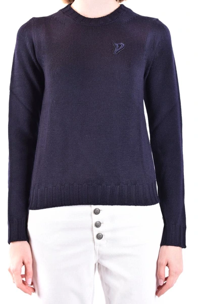 Dondup Sky Blue Knit Sweater In Sky