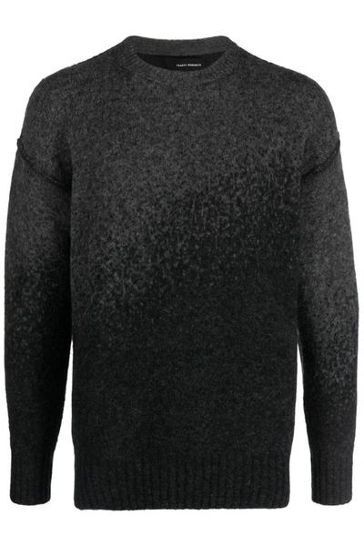 Isabel Benenato Degradé Crew-neck Jumper In Grey
