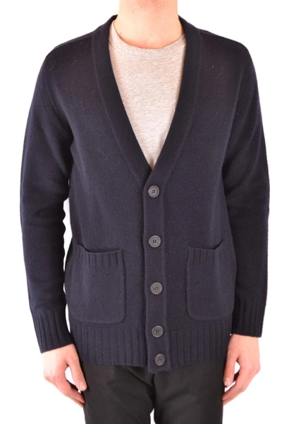 Shop Paolo Pecora Cardigan In Blue