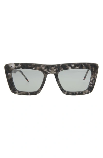 Shop Thom Browne 52mm Square Sunglasses In Grey Tortoise